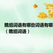 瞧组词语有哪些词语有哪些词语(瞧组词语)