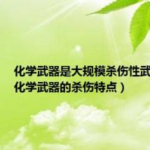 化学武器是大规模杀伤性武器吗(化学武器的杀伤特点)
