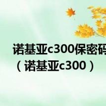 诺基亚c300保密码忘记(诺基亚c300)