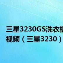 三星3230GS洗衣机拆装视频(三星3230)