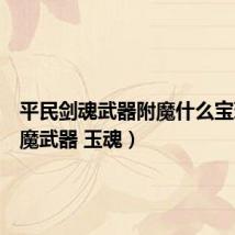 平民剑魂武器附魔什么宝珠(附魔武器 玉魂)