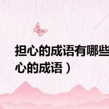 担心的成语有哪些（担心的成语）