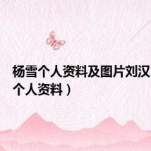 杨雪个人资料及图片刘汉(杨雪个人资料)