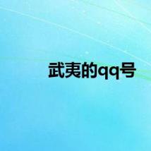 武夷的qq号