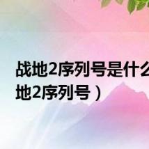 战地2序列号是什么(战地2序列号)