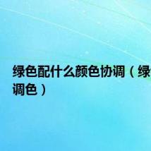 绿色配什么颜色协调(绿色的协调色)