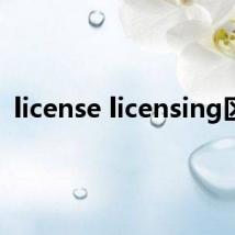 license licensing区别