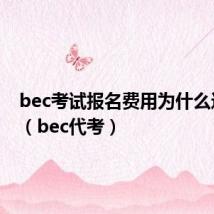 bec考试报名费用为什么这么贵(bec代考)