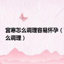 宫寒怎么调理容易怀孕(宫寒怎么调理)