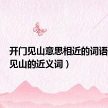 开门见山意思相近的词语(开门见山的近义词)
