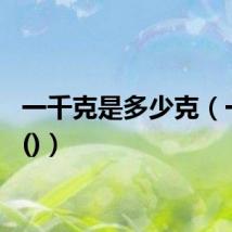 一千克是多少克(一()千())