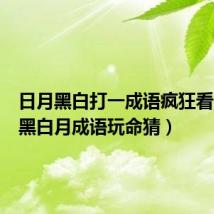 日月黑白打一成语疯狂看图(日黑白月成语玩命猜)