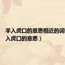羊入虎口的意思相近的词语(羊入虎口的意思)