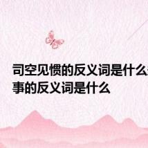 司空见惯的反义词是什么郑重其事的反义词是什么
