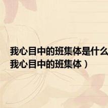 我心目中的班集体是什么样的(我心目中的班集体)