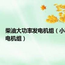 柴油大功率发电机组(小功率发电机组)