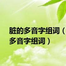 脏的多音字组词(还的多音字组词)