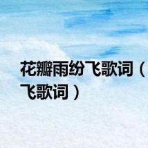 花瓣雨纷飞歌词（雨纷飞歌词）