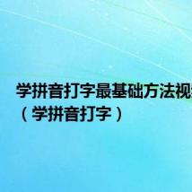 学拼音打字最基础方法视频教程(学拼音打字)
