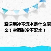 空调制冷不流水是什么原因是什么(空调制冷不流水)