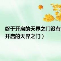 终于开启的天界之门没有(终于开启的天界之门)