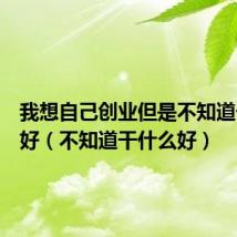 我想自己创业但是不知道干什么好(不知道干什么好)