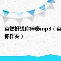 突然好想你伴奏mp3(突然好想你伴奏)