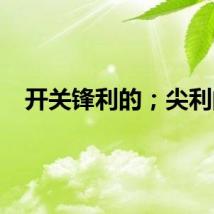 开关锋利的;尖利的