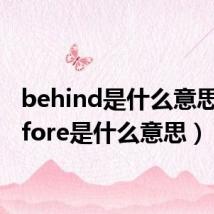 behind是什么意思（before是什么意思）