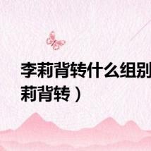 李莉背转什么组别（李莉背转）