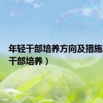 年轻干部培养方向及措施(年轻干部培养)