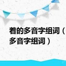 着的多音字组词（转的多音字组词）