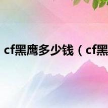 cf黑鹰多少钱（cf黑鹰）