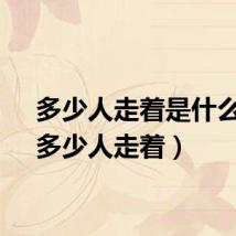 多少人走着是什么歌（多少人走着）