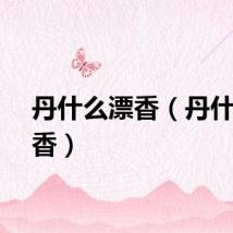 丹什么漂香（丹什么飘香）