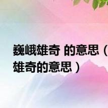 巍峨雄奇 的意思(巍峨雄奇的意思)