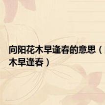 向阳花木早逢春的意思(向阳花木早逢春)