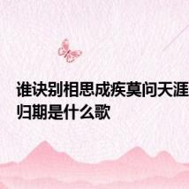 谁诀别相思成疾莫问天涯也莫问归期是什么歌