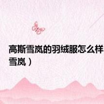 高斯雪岚的羽绒服怎么样(高斯雪岚)
