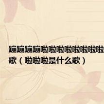 蹦蹦蹦蹦啦啦啦啦啦啦啦啦是什么歌(啦啦啦是什么歌)