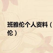 班雅伦个人资料（班雅伦）