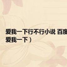 爱我一下行不行小说 百度网盘（爱我一下）
