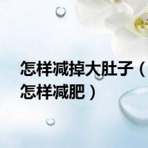 怎样减掉大肚子（肚子怎样减肥）