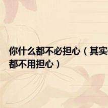 你什么都不必担心（其实你什么都不用担心）