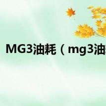 MG3油耗(mg3油耗)