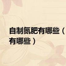 自制氮肥有哪些（氮肥有哪些）