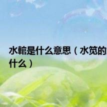 水輨是什么意思(水笕的意思是什么)