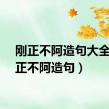 刚正不阿造句大全（刚正不阿造句）