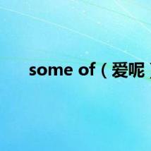 some of（爱呢）