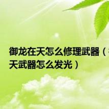御龙在天怎么修理武器(御龙在天武器怎么发光)